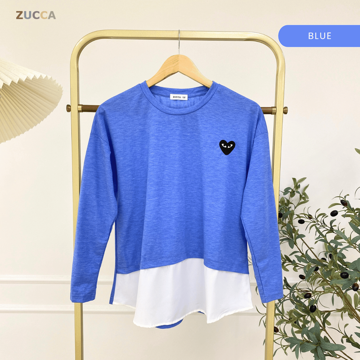 ZUCCA ALAYNA TWO TONED WOMEN KASUAL SHIRT LONG SLEEVE - MA103