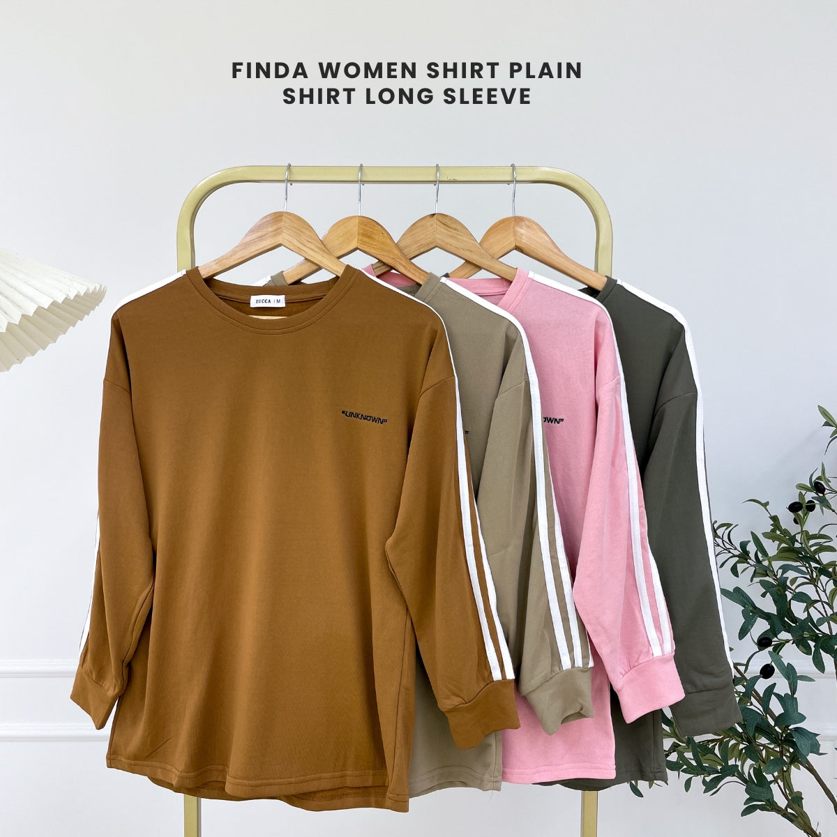 ZUCCA FINDA WOMEN KASUAL SHIRT PLAIN SHIRT LONG SLEEVE -  MA108