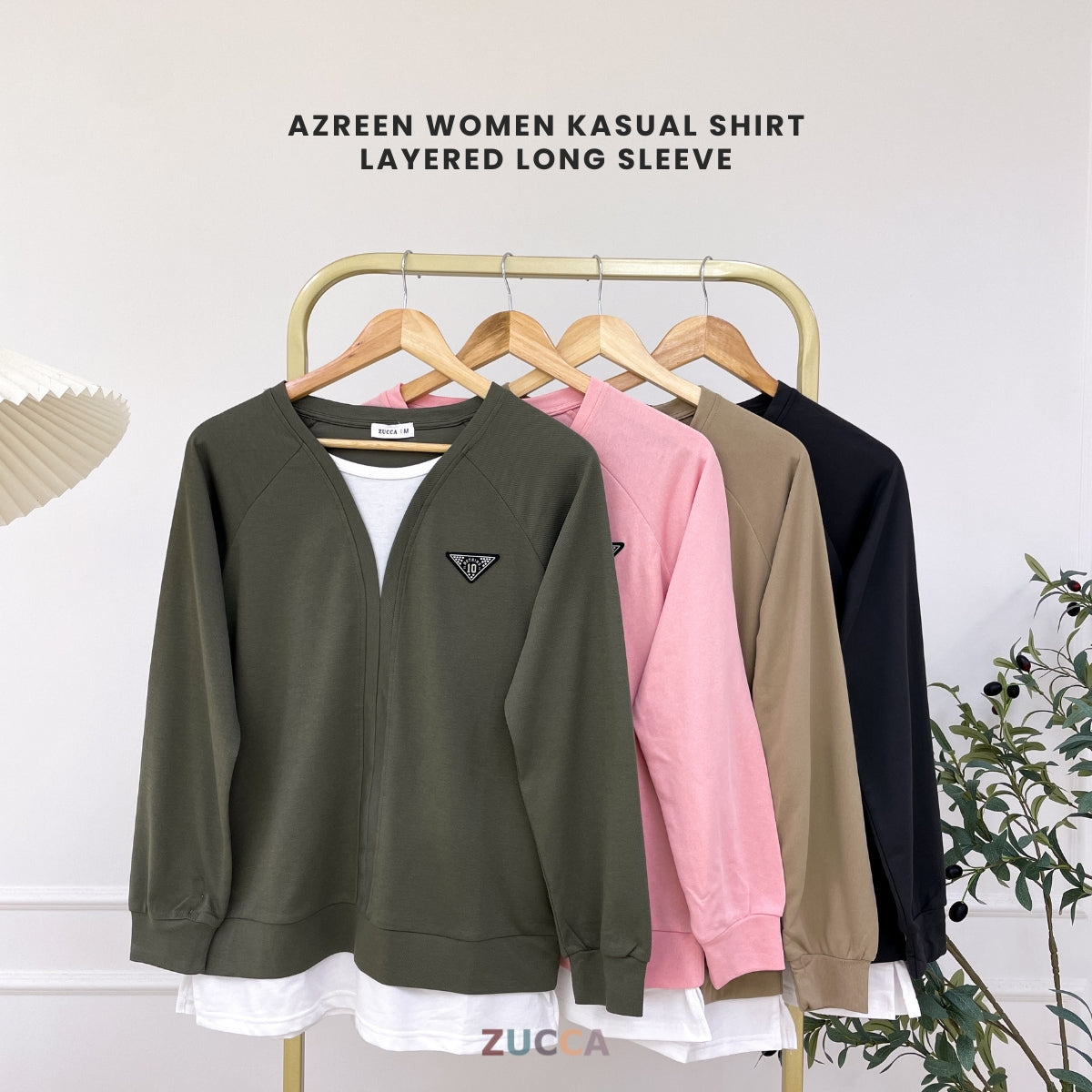 ZUCCA AZREEN PEREMPUAN KASUAL SHIRT LAYERED LONG SLEEVE - MA109