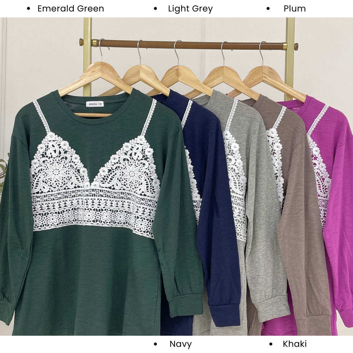 ZUCCA KISTY T-SHIRT PEREMPUAN KASUAL LONG SLEEVE - MA111