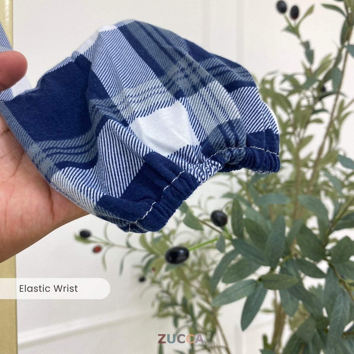 ZUCCA QISTINA CHECKERED WANITA BLOUSE- MA113