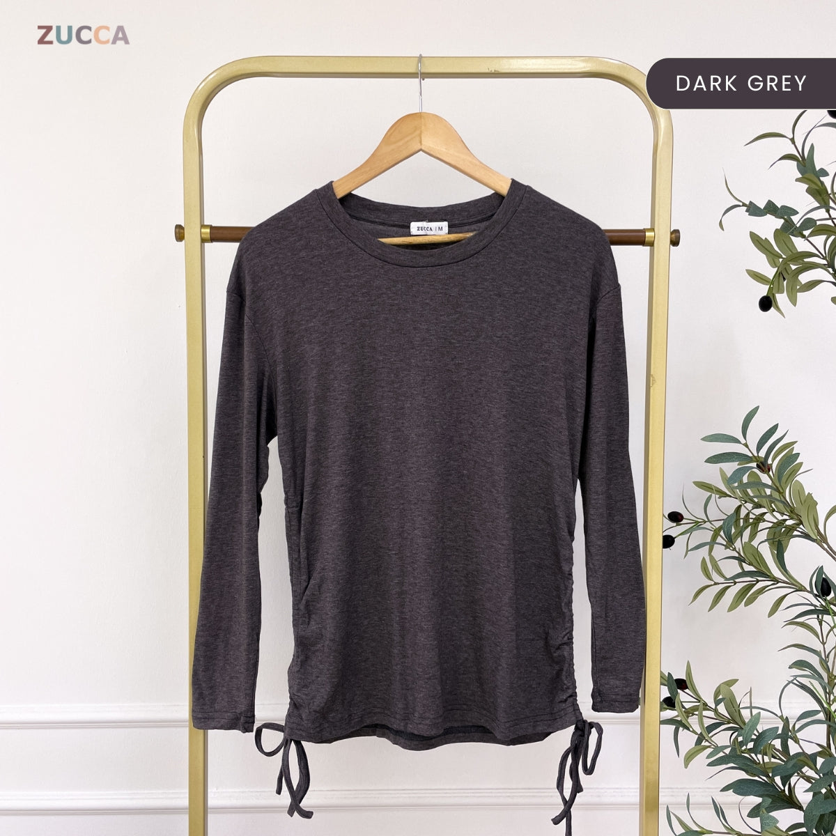 ZUCCA AVIANA RUCHED DRAWSTRING KASUAL WOMEN BLOUSE - MA121