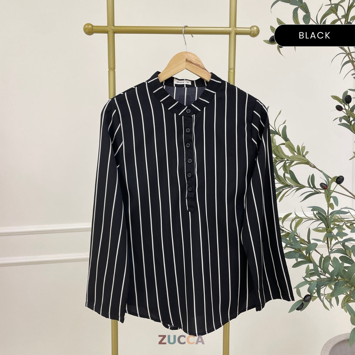 ZUCCA JULIA KASUAL STRIPE BLOUSE PEREMPUAN LENGAN PANJANG - MA127