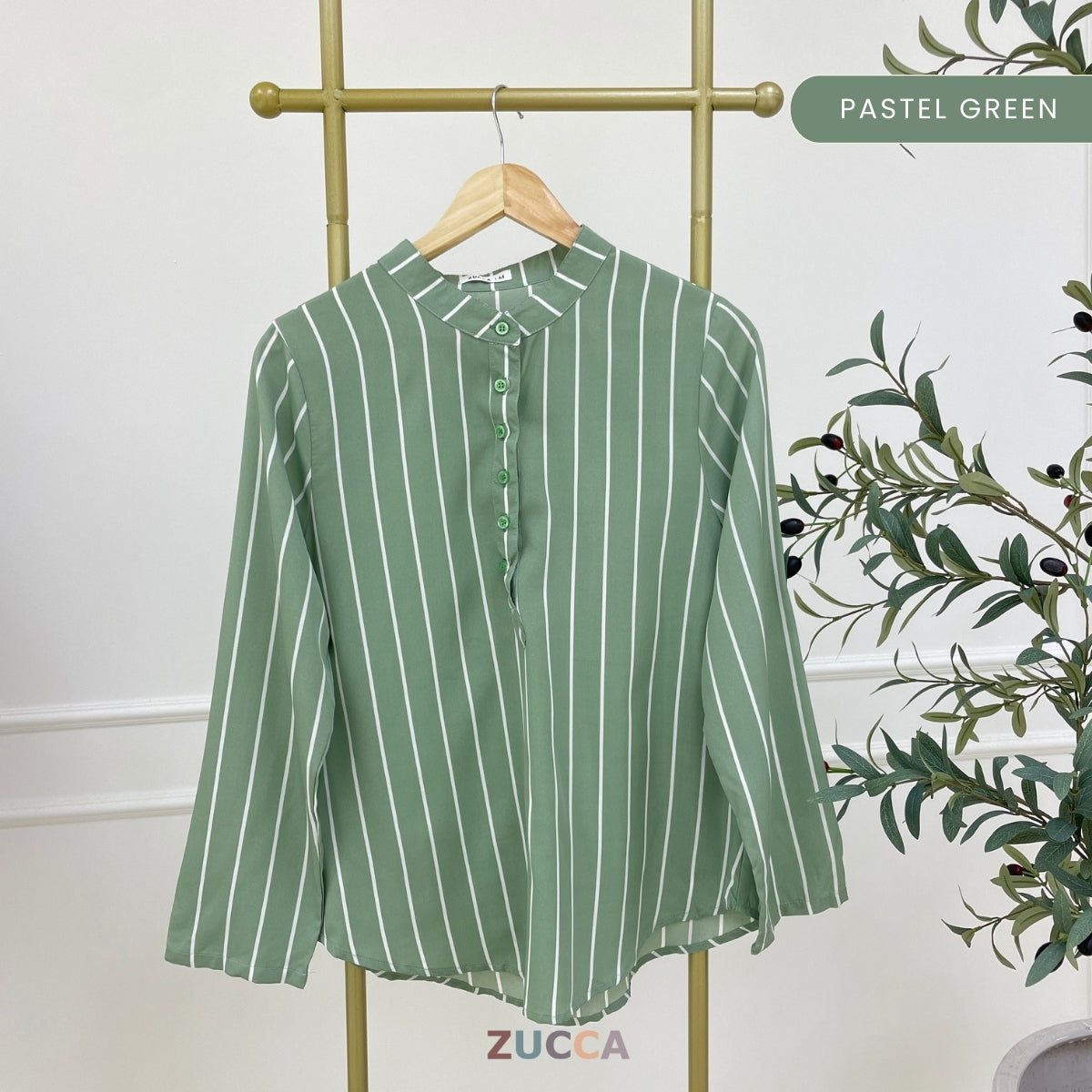 ZUCCA JULIA KASUAL STRIPE BLOUSE PEREMPUAN LENGAN PANJANG - MA127