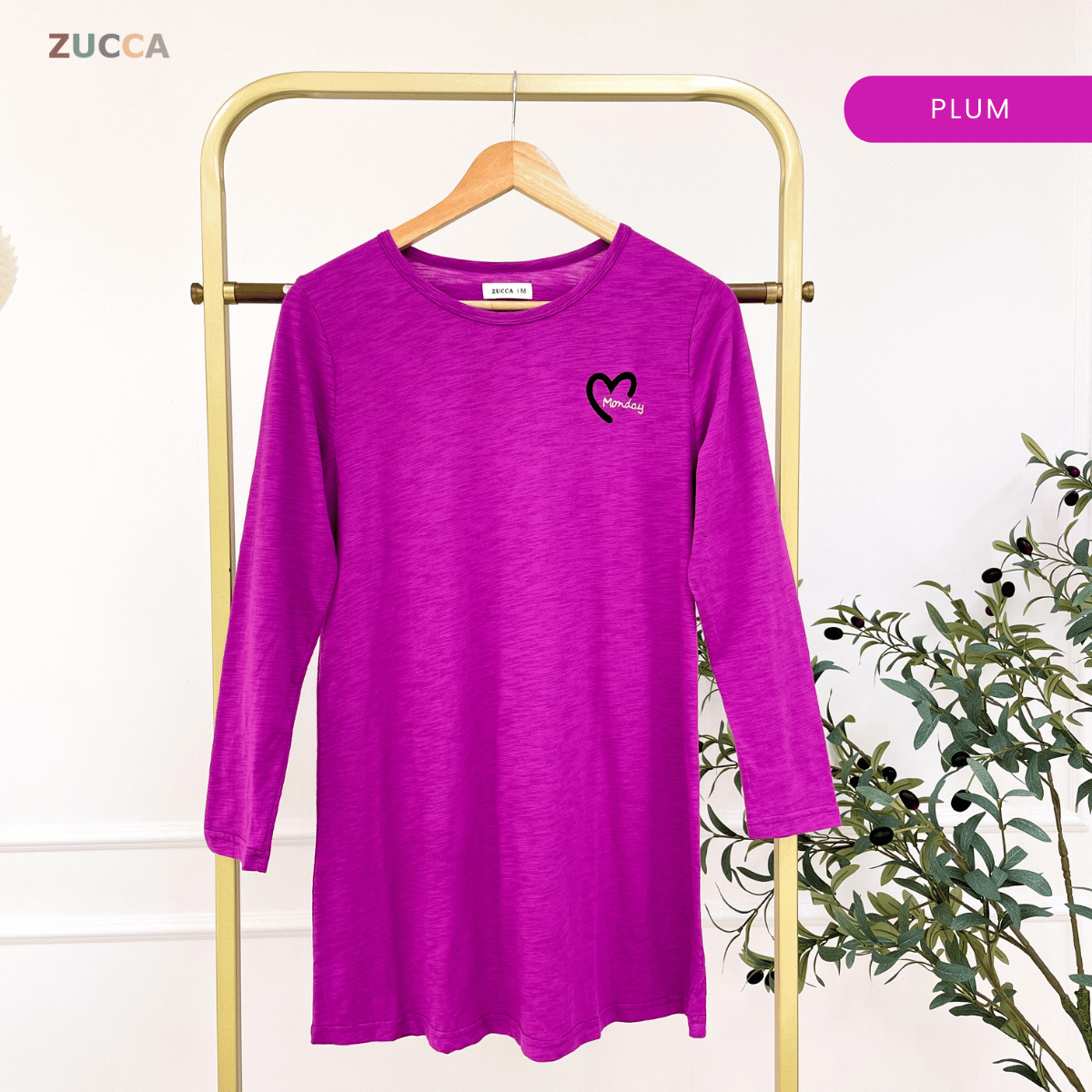 ZUCCA MAHANI COMFY HEARTWEAR LONG TEE-MA130