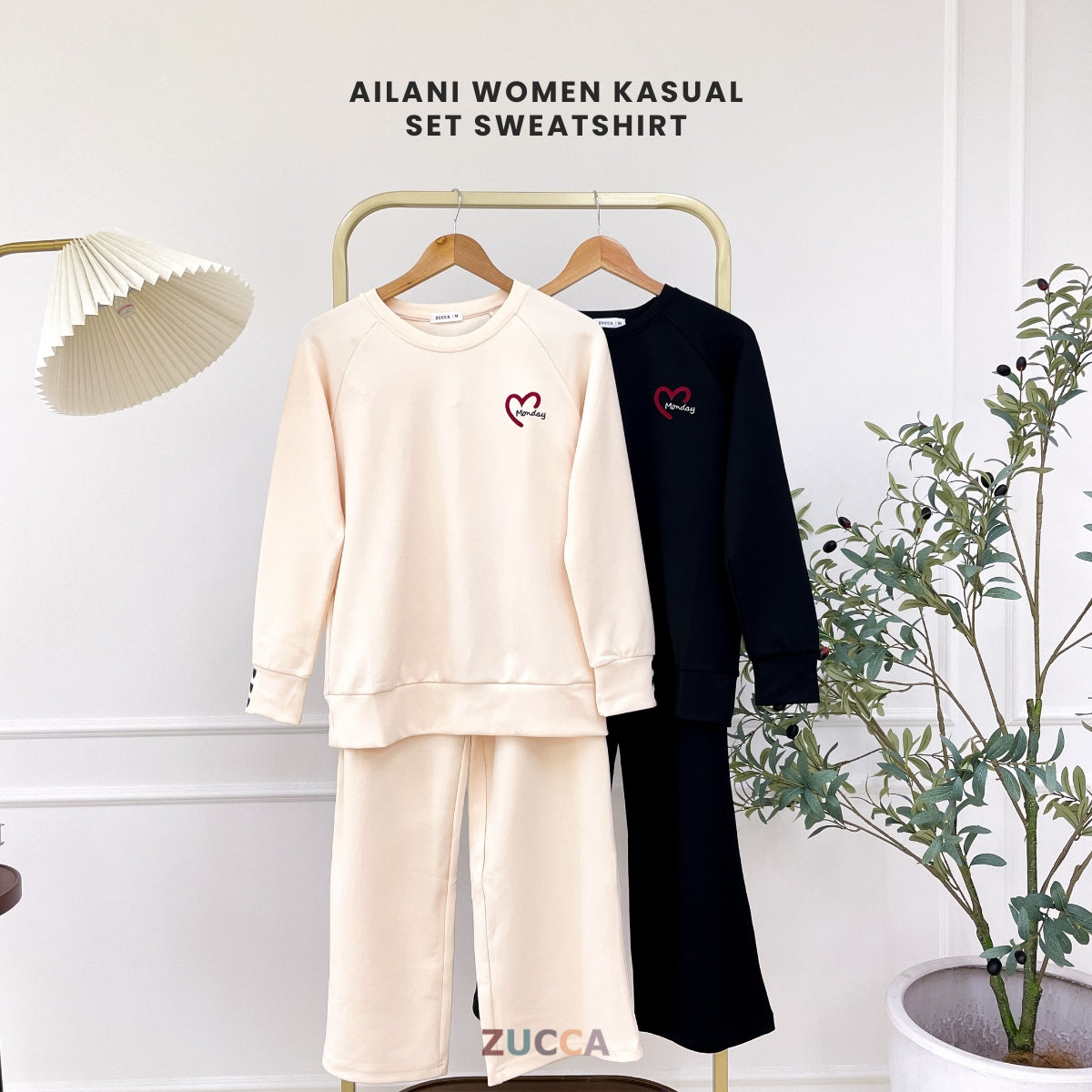 ZUCCA AILANI WOMEN KASUAL SET SWEATSHIRT LONG SLEEVE - MA132