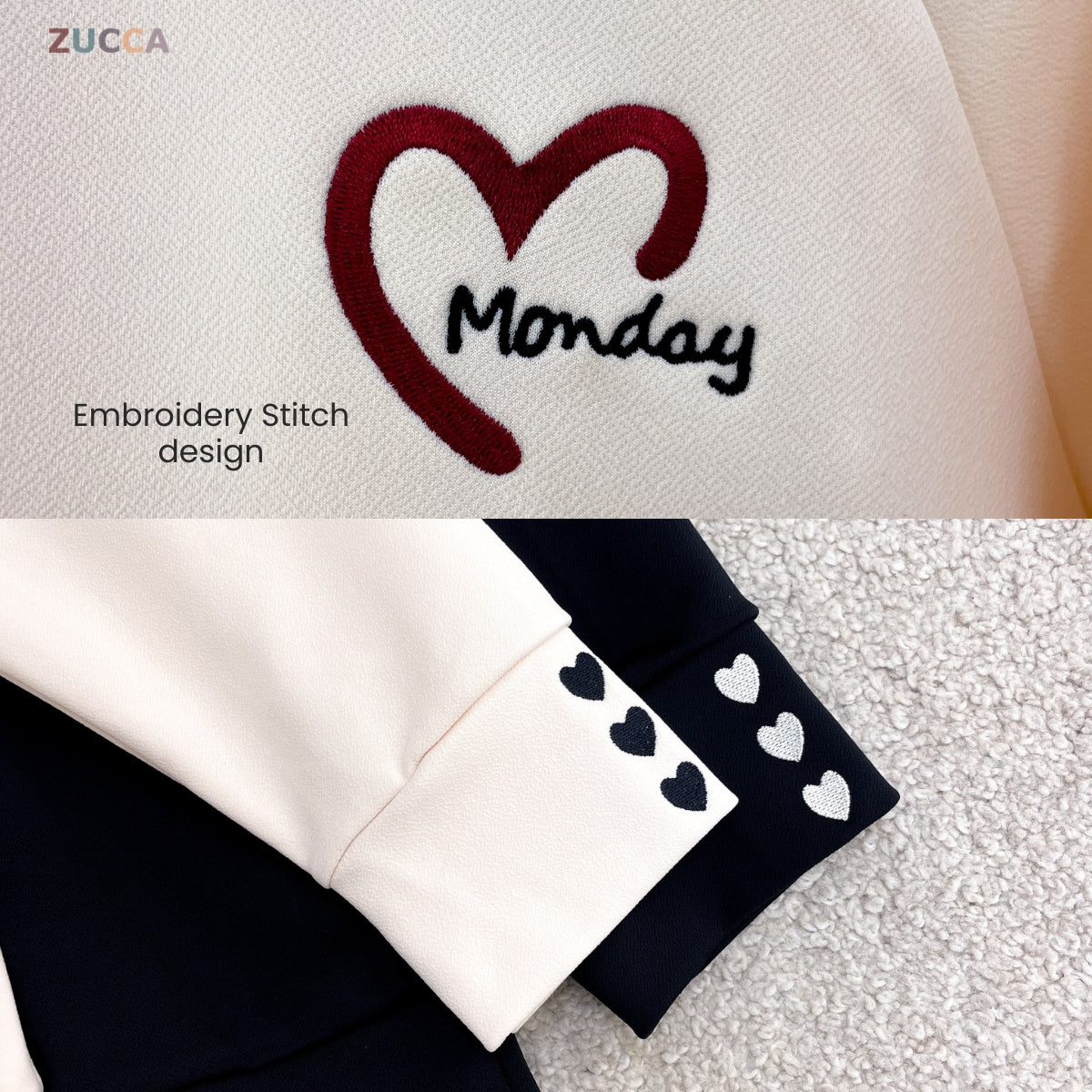 ZUCCA AILANI WOMEN KASUAL SET SWEATSHIRT LONG SLEEVE - MA132