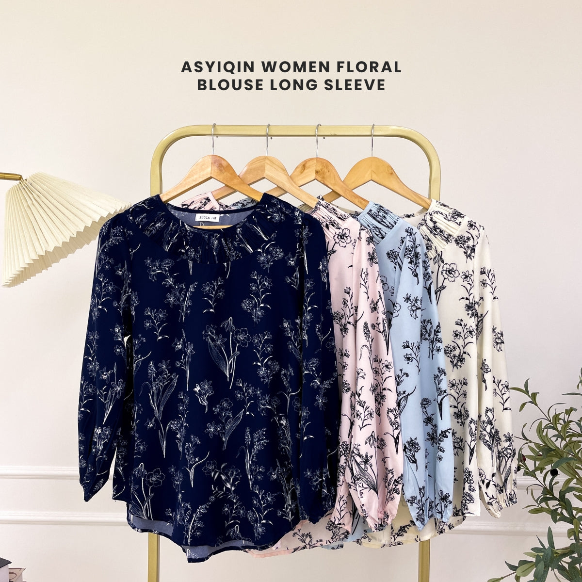 ZUCCA ASYIQIN BLOUSE PEREMPUAN KASUAL FLORAL DESIGN - MA136
