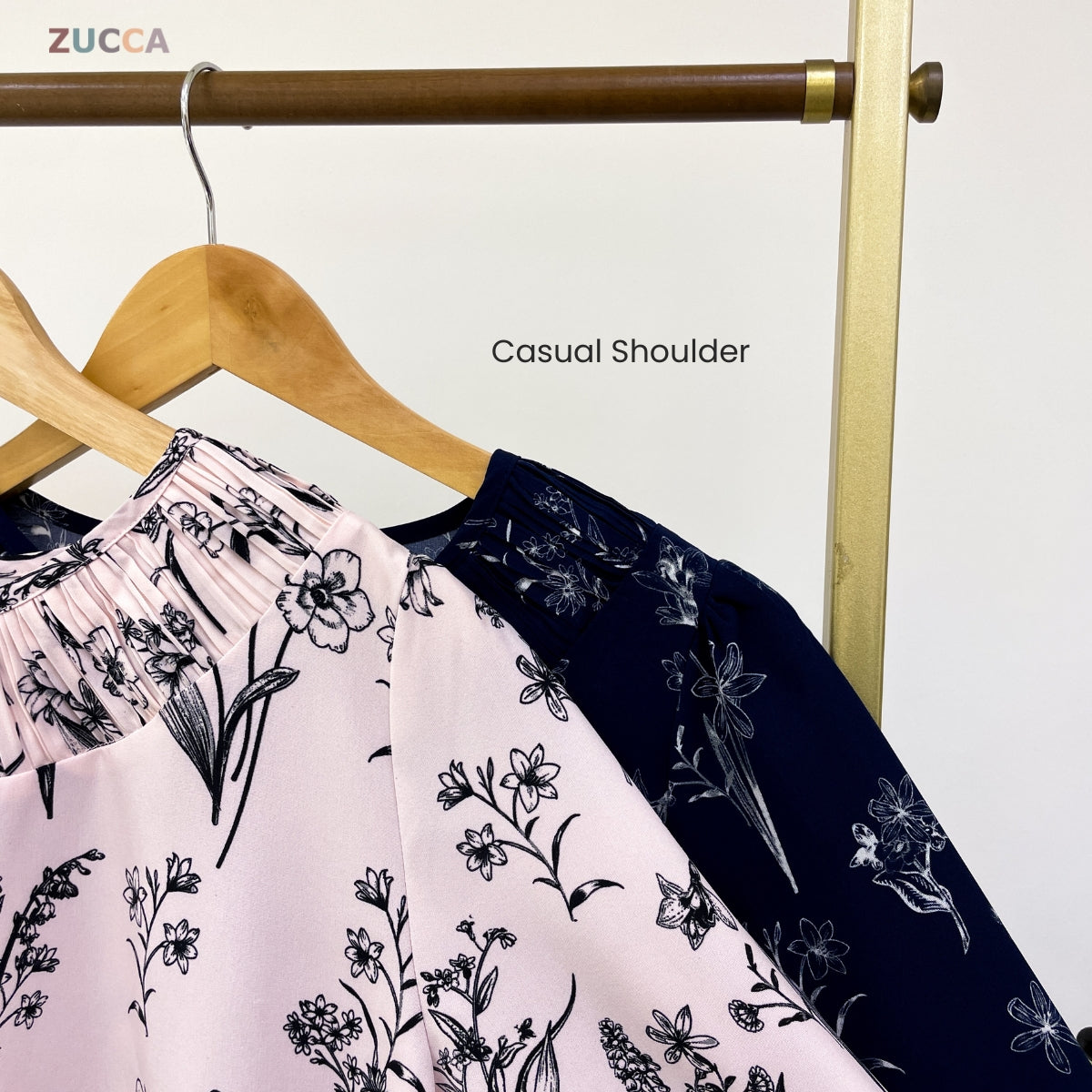 ZUCCA ASYIQIN BLOUSE PEREMPUAN KASUAL FLORAL DESIGN - MA136