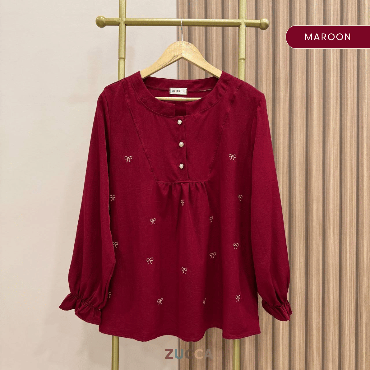 ZUCCA IZZY DOLLY BLOUSE SEPARUH BUTANG - DM173