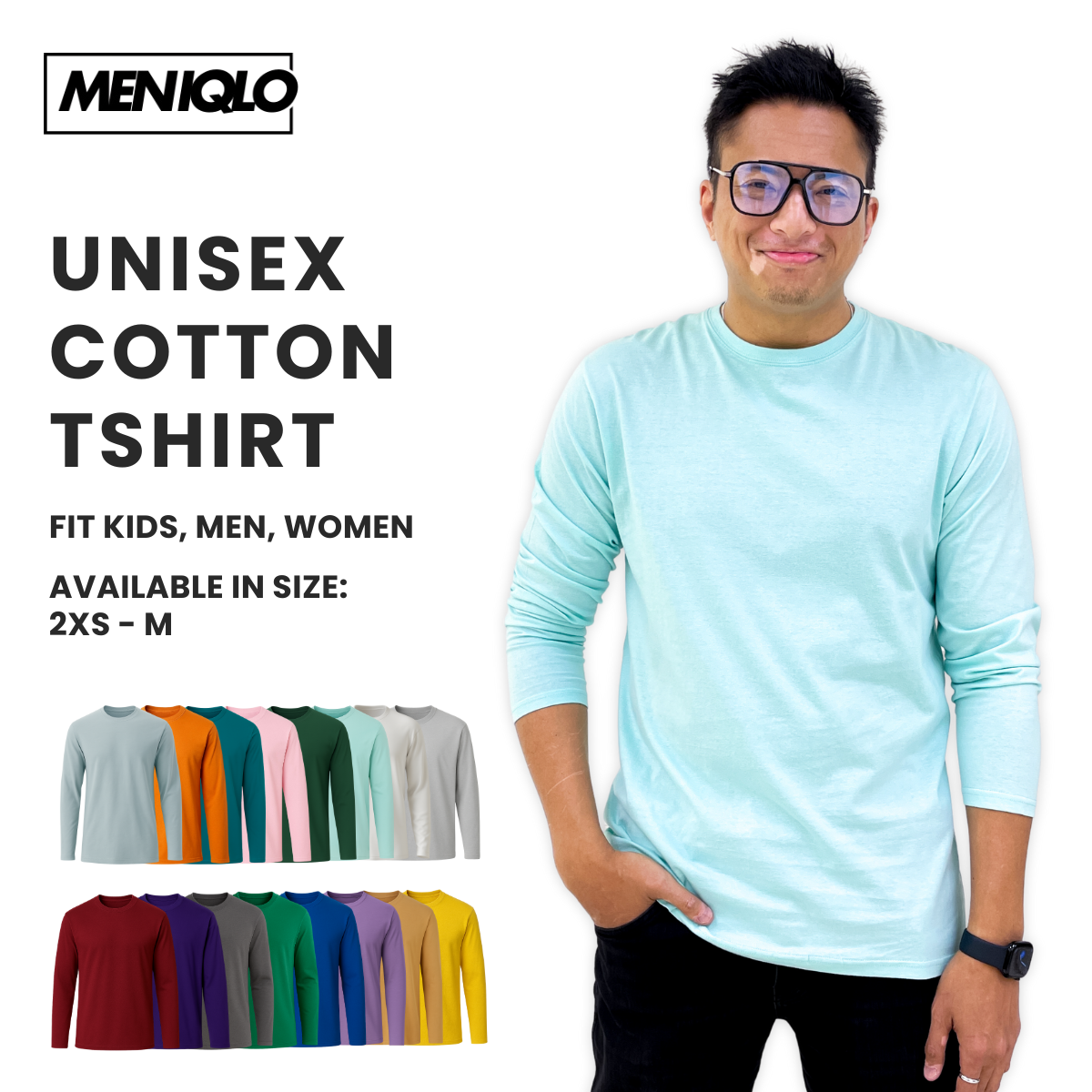 ZUCCA COTTON TSHIRT UNISEX FIT KIDS, MEN, WOMEN-MC1001 (PETITE)