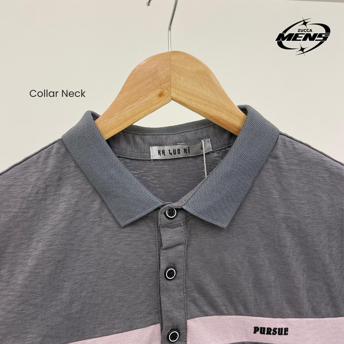 ZUCCA IZAT CASUAL TWO-TONED COLLAR SHIRT - MC1015 BAJU LELAKI