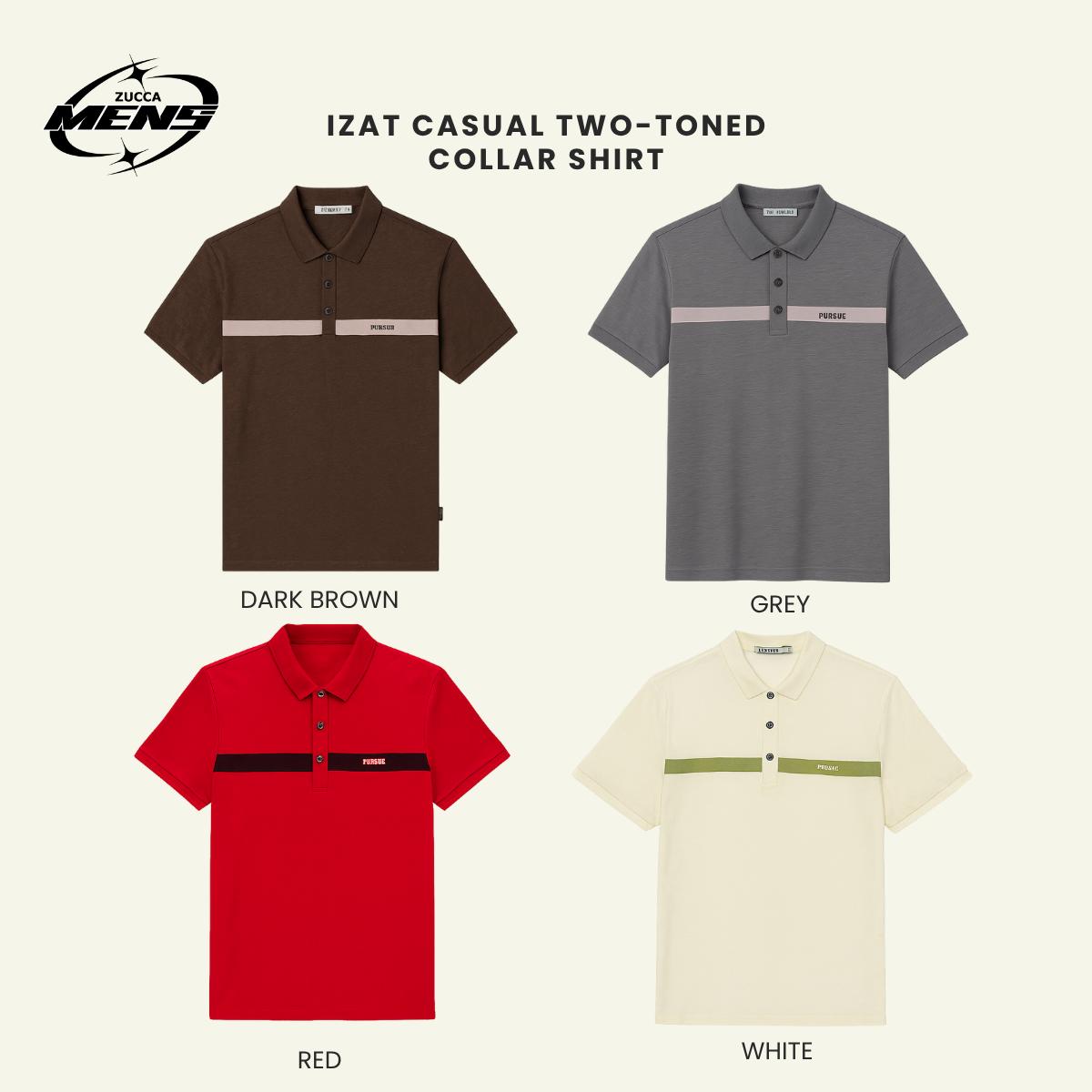 ZUCCA IZAT CASUAL TWO-TONED COLLAR SHIRT - MC1015 BAJU LELAKI