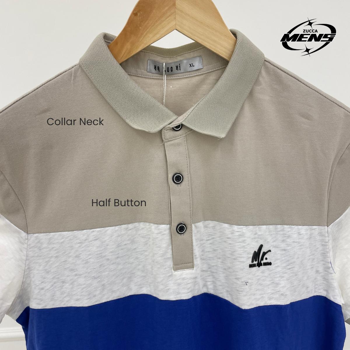 ZUCCA JAMAL TRIPLETONE CLASSIC POLO - MC1017 BAJU LELAKI
