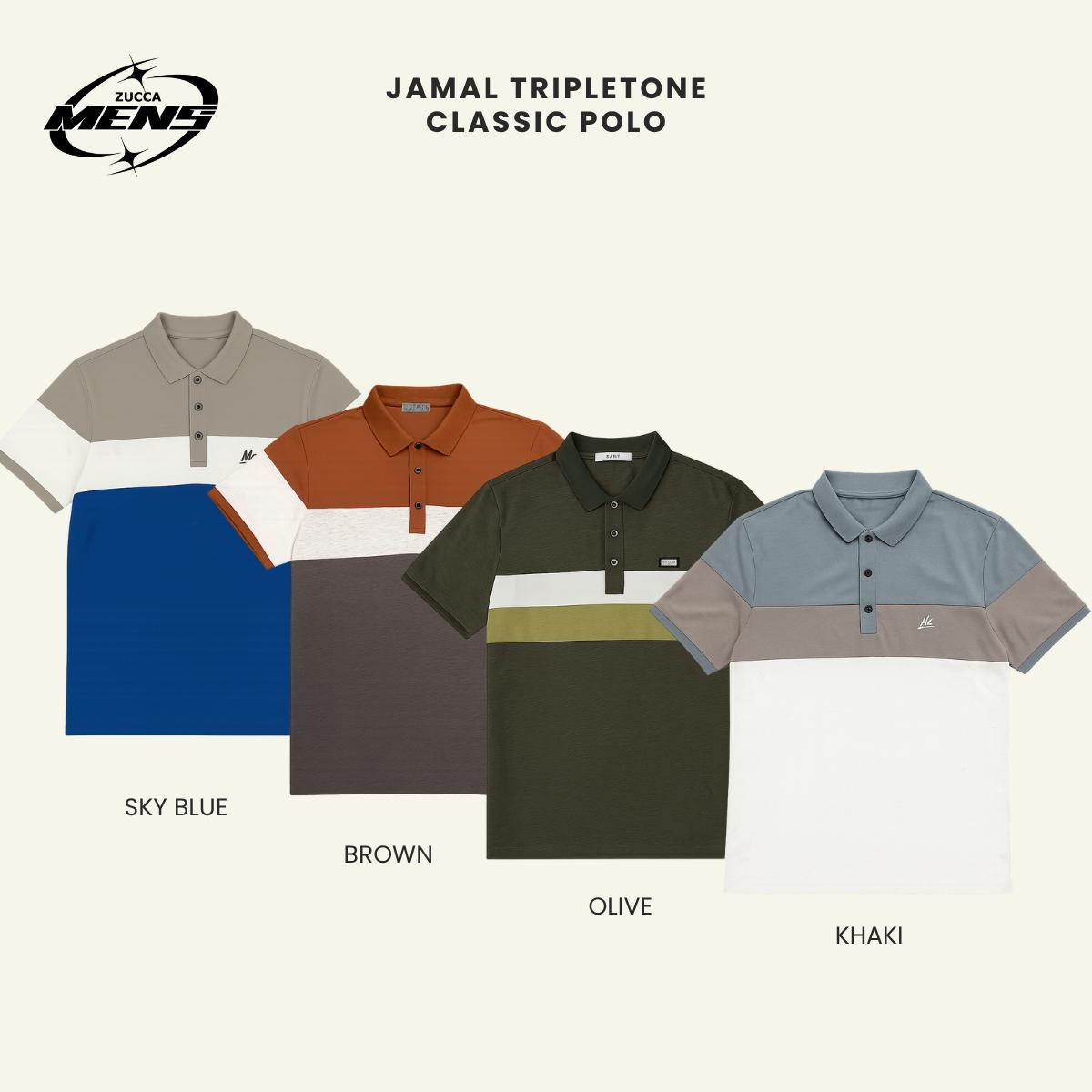 ZUCCA JAMAL TRIPLETONE CLASSIC POLO - MC1017 BAJU LELAKI