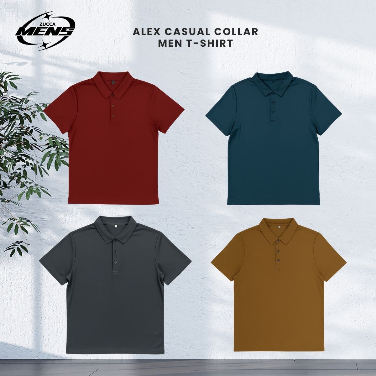 ZUCCA ALEX CASUAL COLLAR MEN T-SHIRT - MC1020 BAJU LELAKI