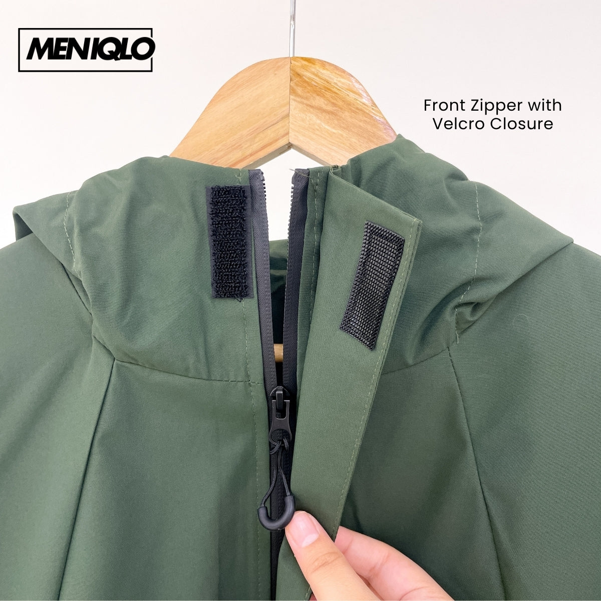 MENIQLO ADAM MEN WINDBREAKER FULL ZIP HOOD - MC1023