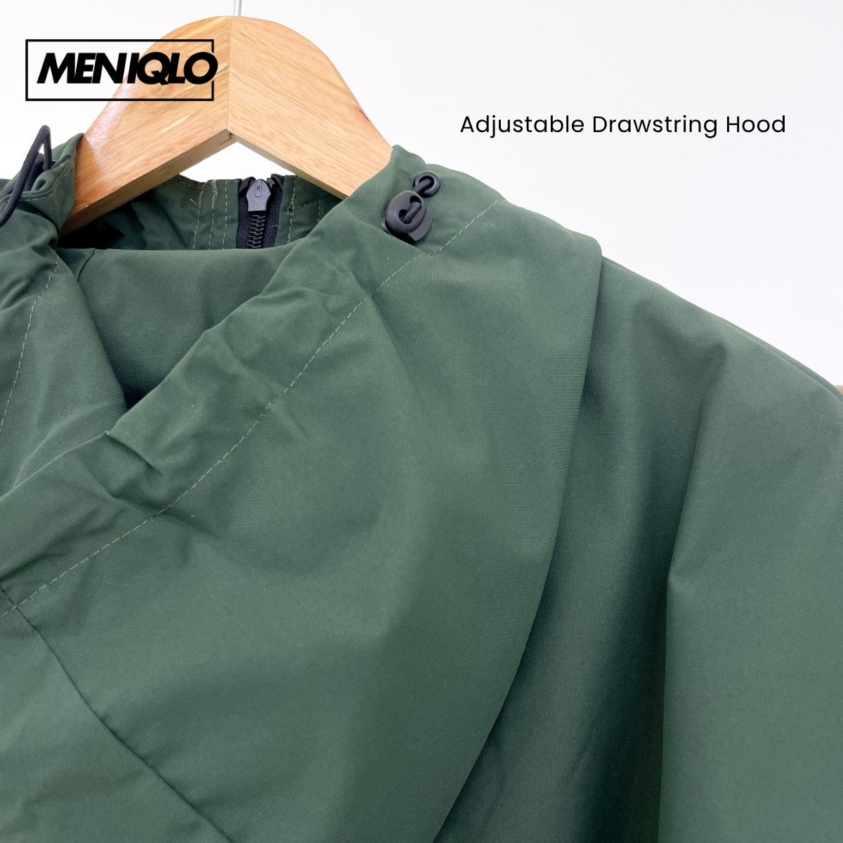 MENIQLO ADAM MEN WINDBREAKER FULL ZIP HOOD - MC1023