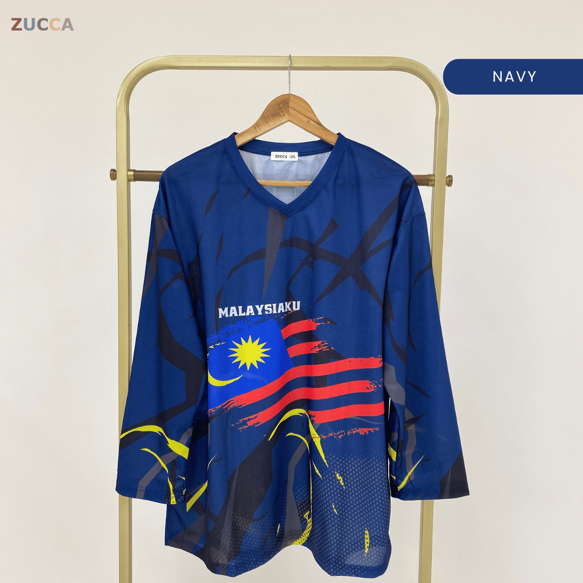 ZUCCA GEMILANG JERSI LENGAN PANJANG PATRIOTIK UNISEX-MS002 Microfiber