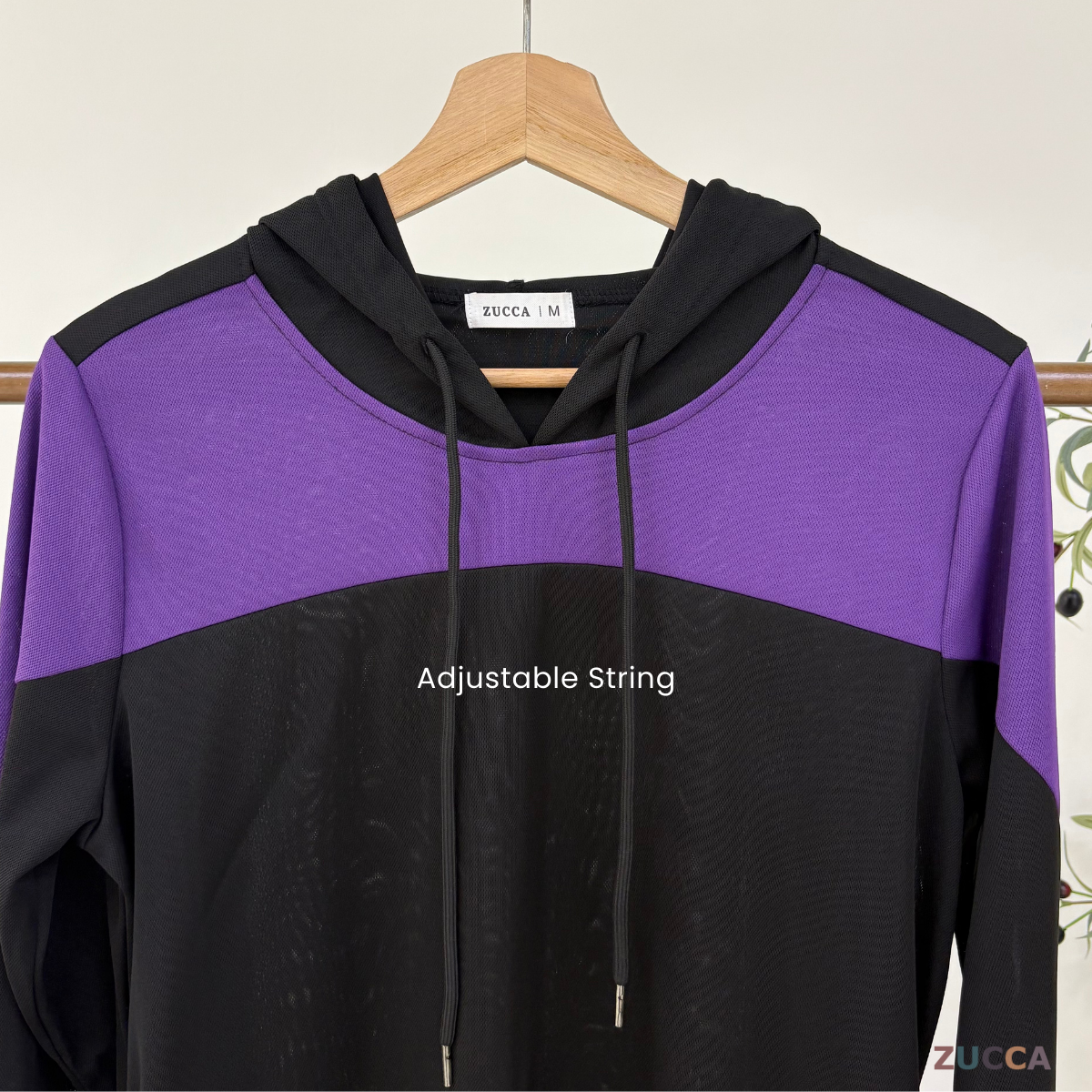 ZUCCA AVANI COLORBLOCK CASUAL WOMEN HOODED LONG DRESS - MS009