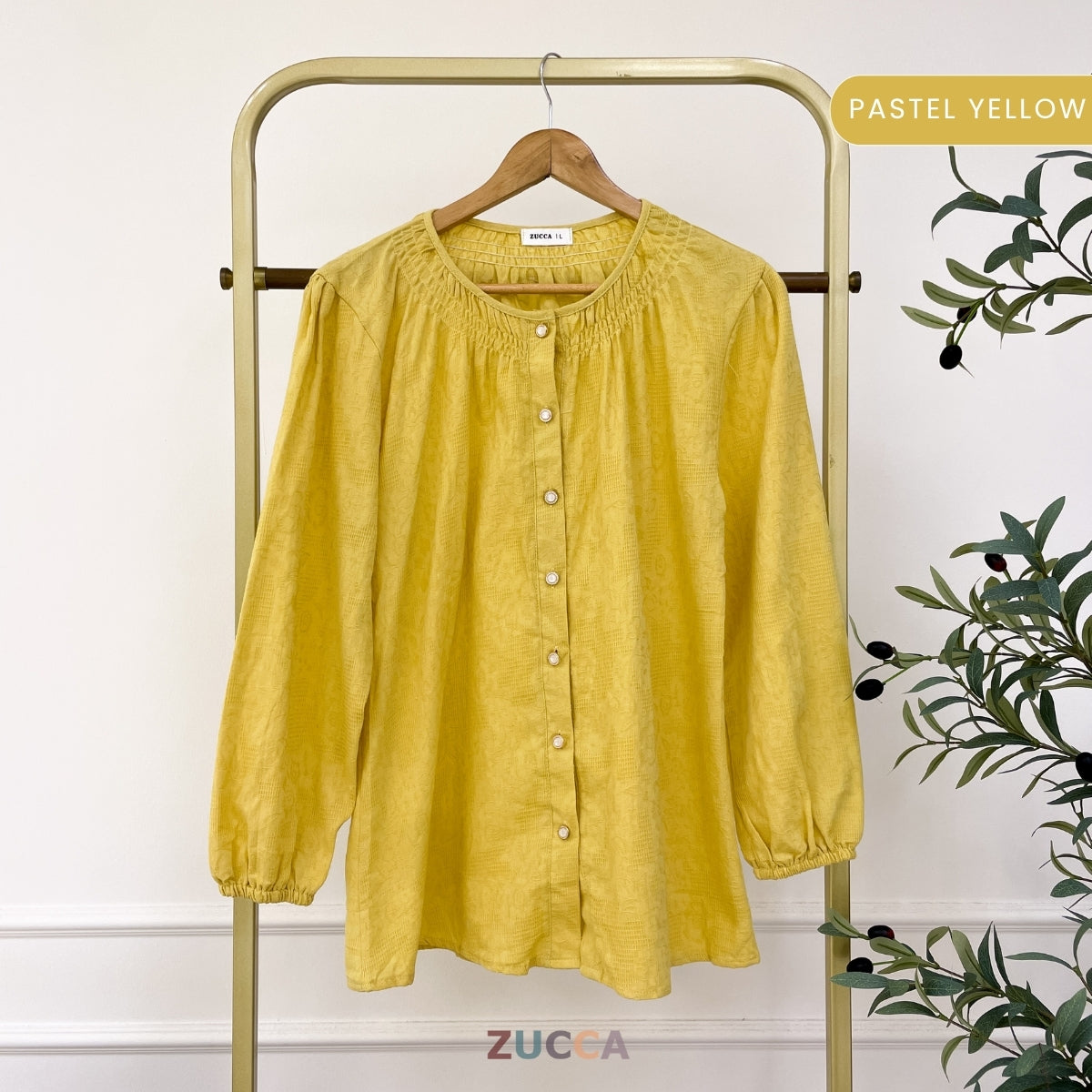 ZUCCA FARISYA BLAUS WANITA JACQUARD - DM269