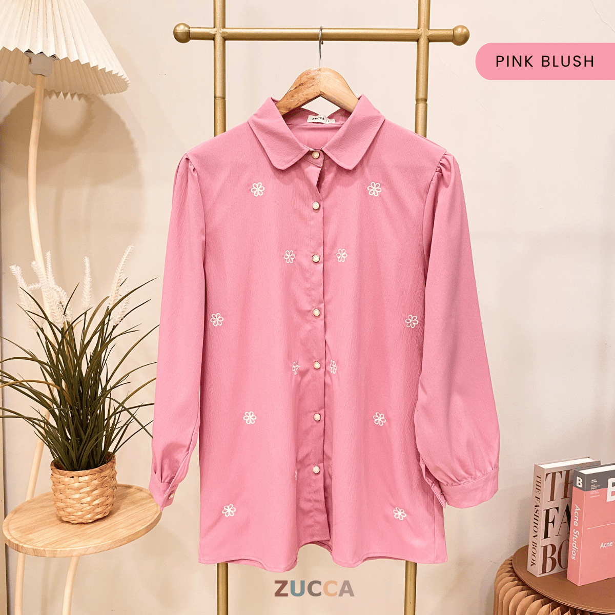 ZUCCA DILLA KEMEJA BERBUTANG PENUH DENGAN SULAMAN - DM251