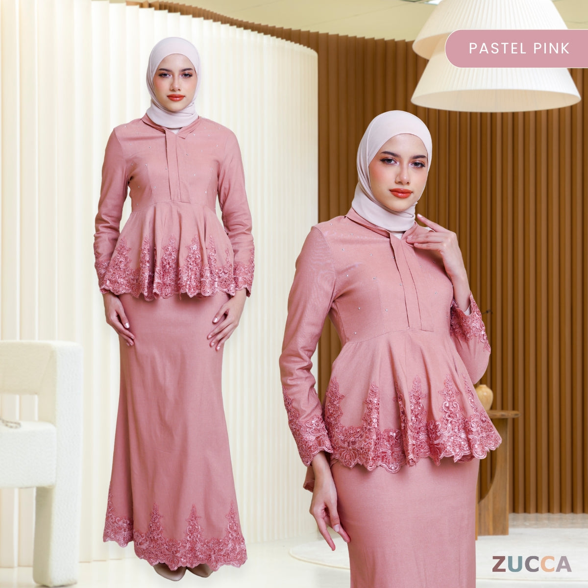 ZUCCA SOFEA WOMEN PEPLUM PEARL KURUNG - PL003