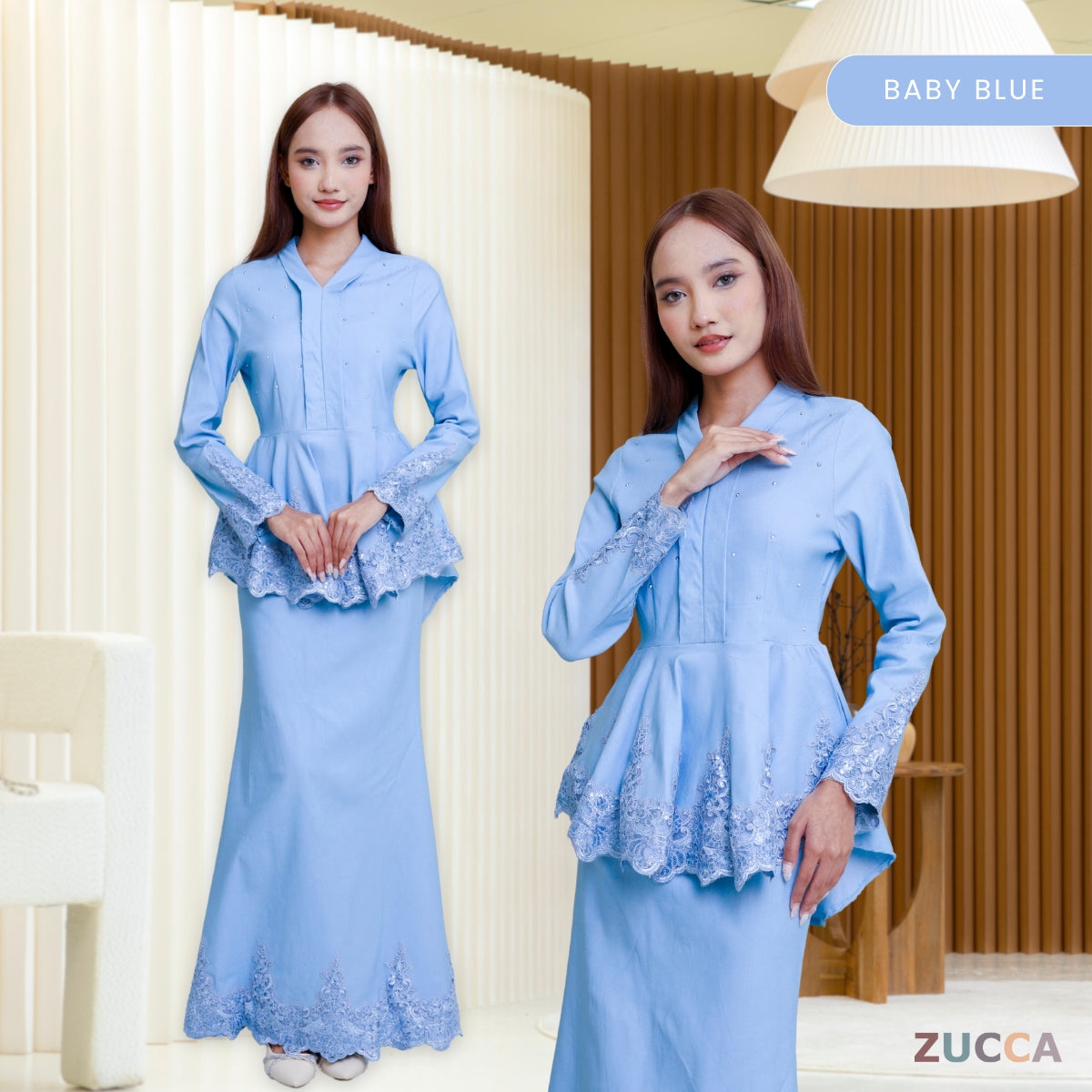 ZUCCA SOFEA WOMEN PEPLUM PEARL KURUNG - PL003