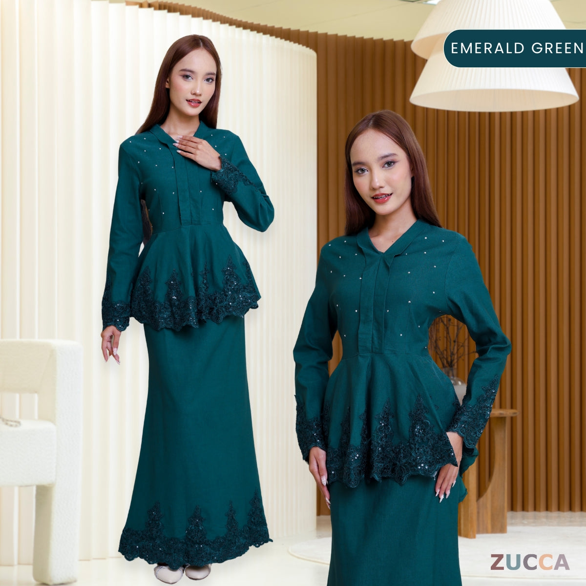 ZUCCA SOFEA WOMEN PEPLUM PEARL KURUNG - PL003