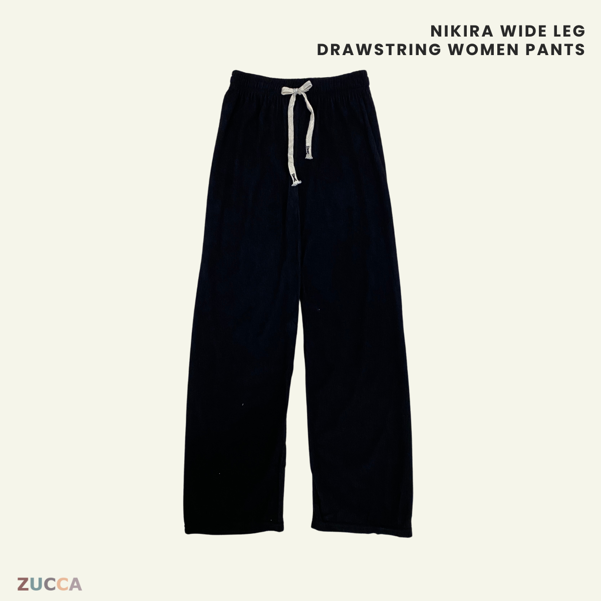 ZUCCA NIKIRA WIDE LEG DRAWSTRING WOMEN PANTS - SU004 PALAZZO