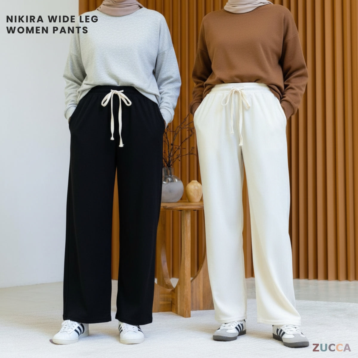 ZUCCA NIKIRA WIDE LEG WOMEN PANTS - SU004 PALAZZO