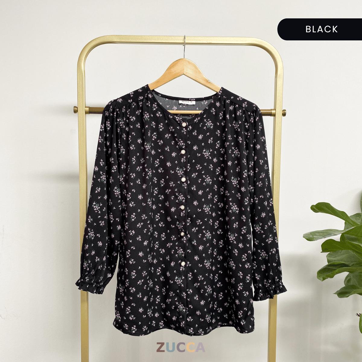 ZUCCA MARISSA BLOUSE BERCORAK FLORAL-DM119