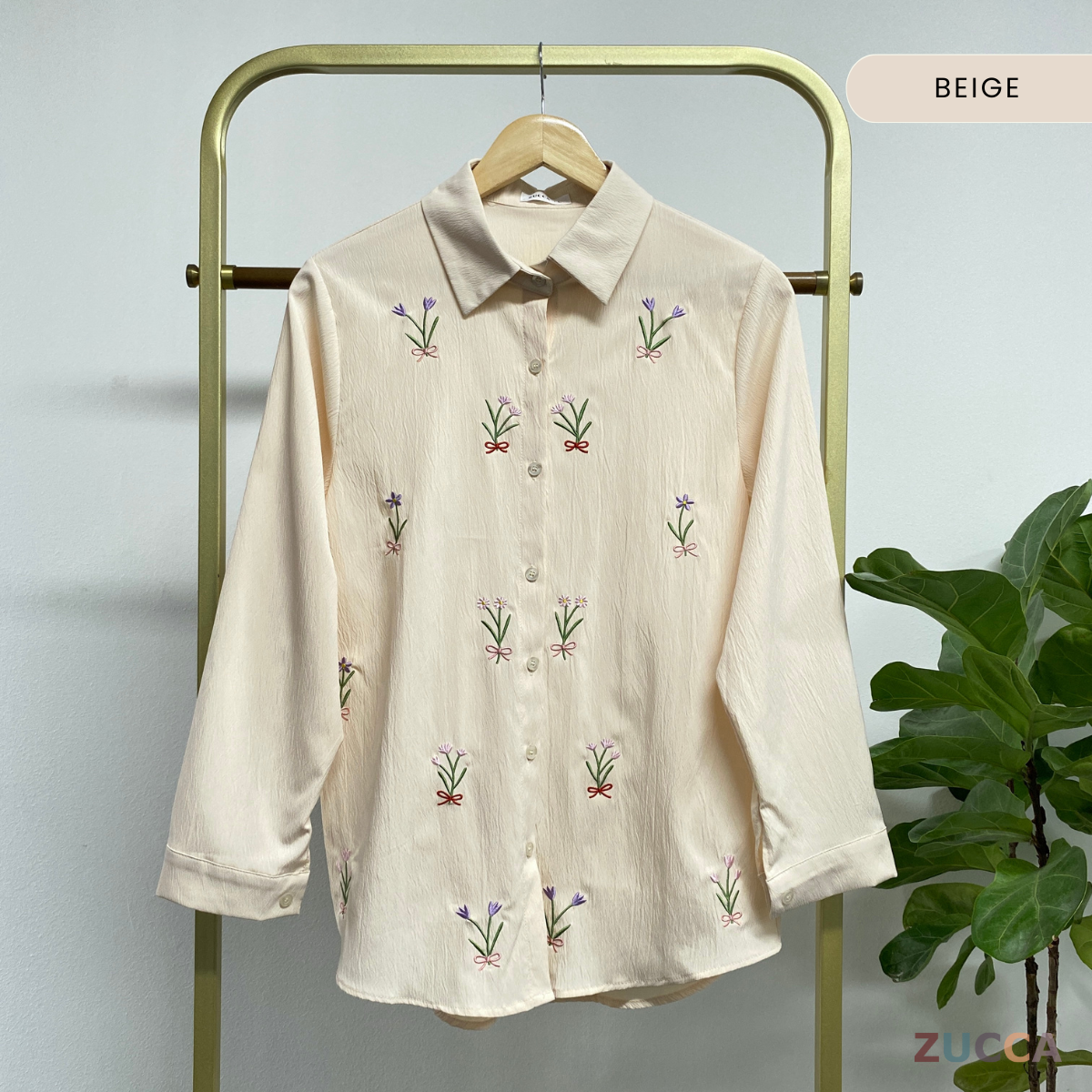 ZUCCA ALYANI BLAUS WANITA SULAMAN BUNGA - DM243 BAJU WANITA