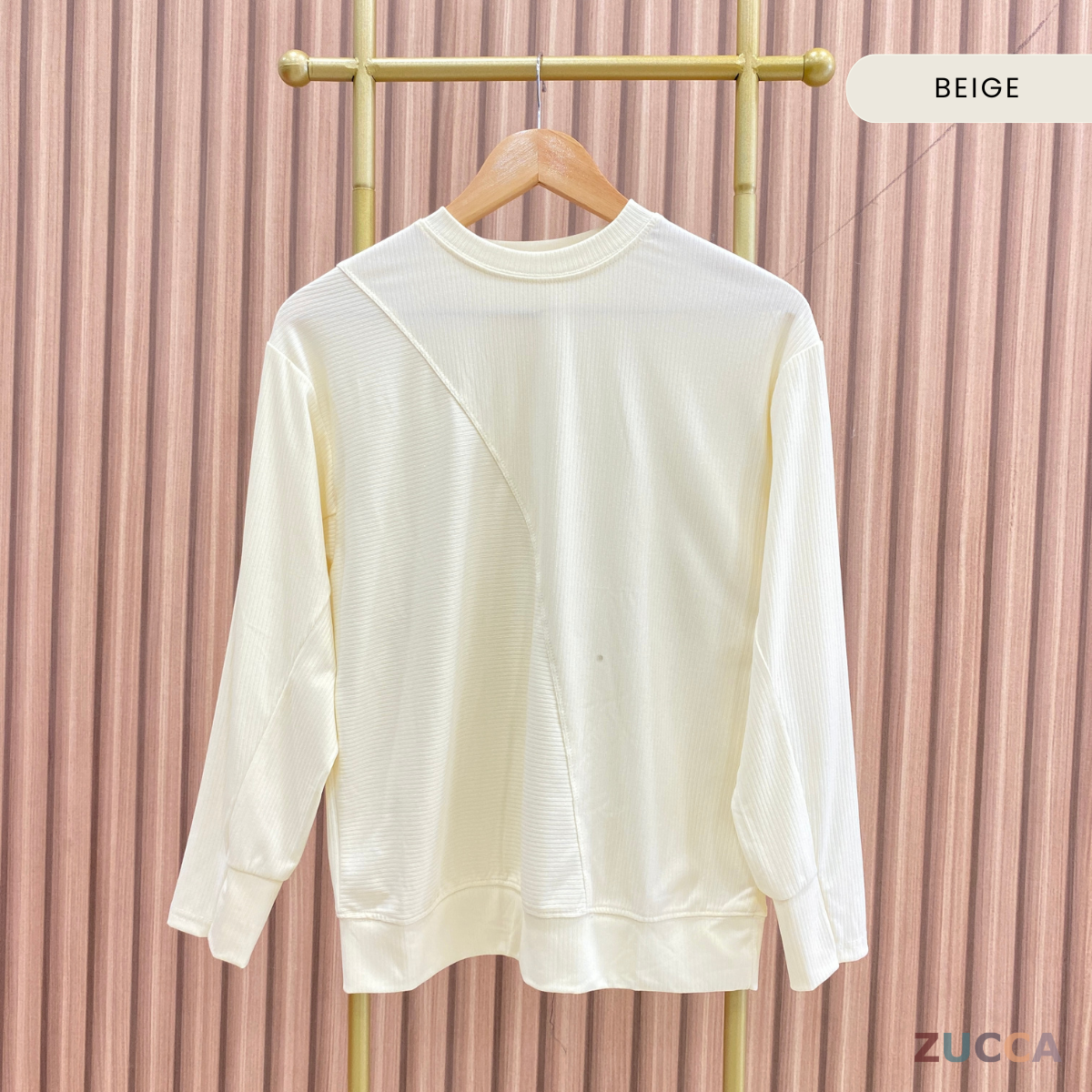 ZUCCA NALA RIB KNIT CASUAL SHIRT - MA023 WOMEN BLOUSE