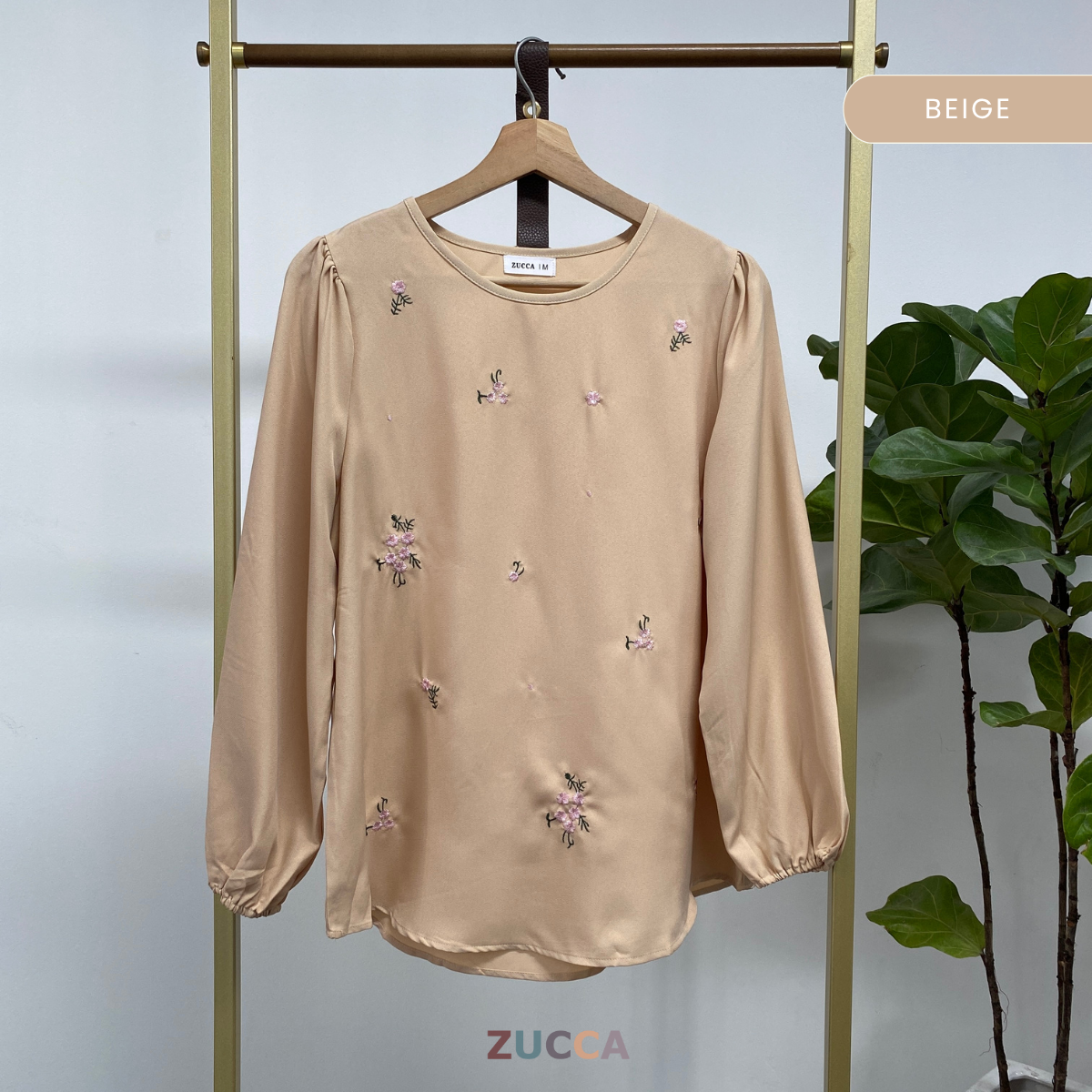 ZUCCA MIRZA FLORAL EMBROIDERY STITCH WOMEN BLOUSE - MA034