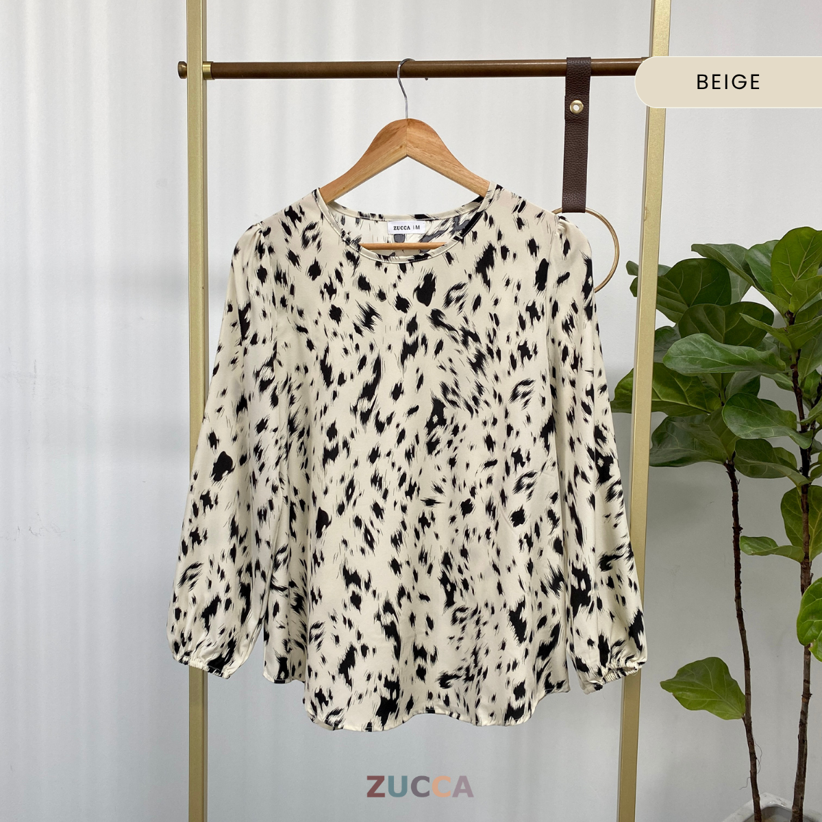ZUCCA AVIRA ABSTRACT PRINT WOMEN BLOUSE - MA045