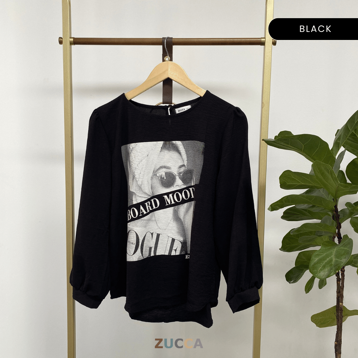 ZUCCA NAYANA BLOUS WANITA COTTON CEY BERCETAK - DM110