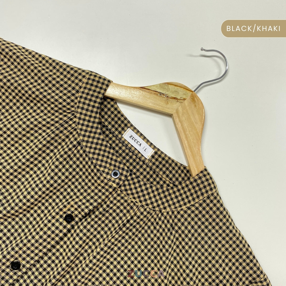 ZUCCA AMANDA BLAUS KASUAL BERPOLA GINGHAM - DM072A