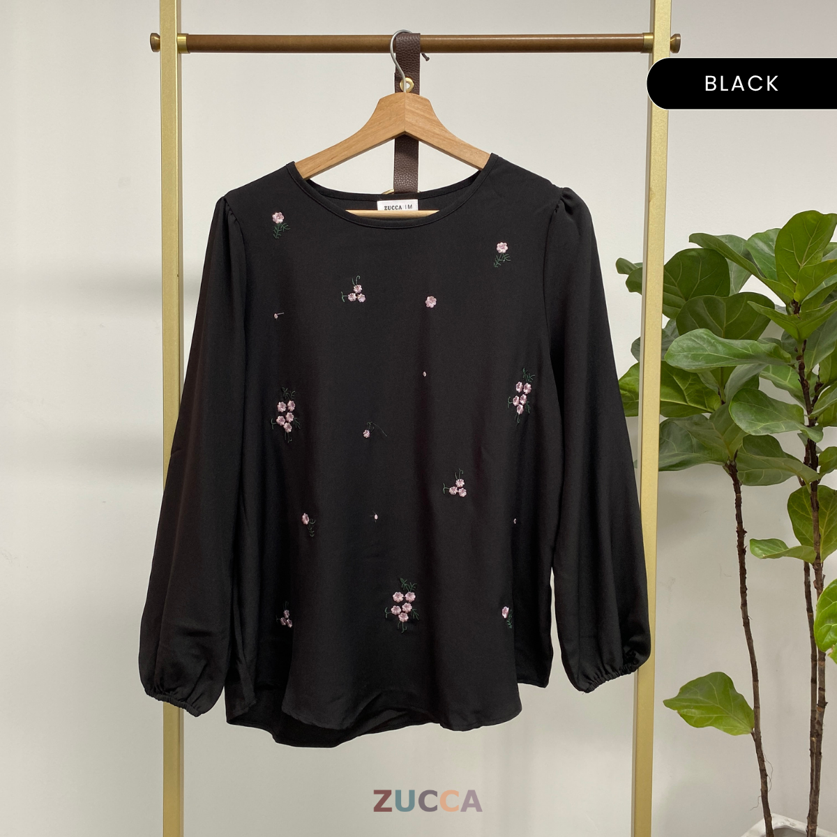 ZUCCA MIRZA FLORAL EMBROIDERY STITCH WOMEN BLOUSE - MA034