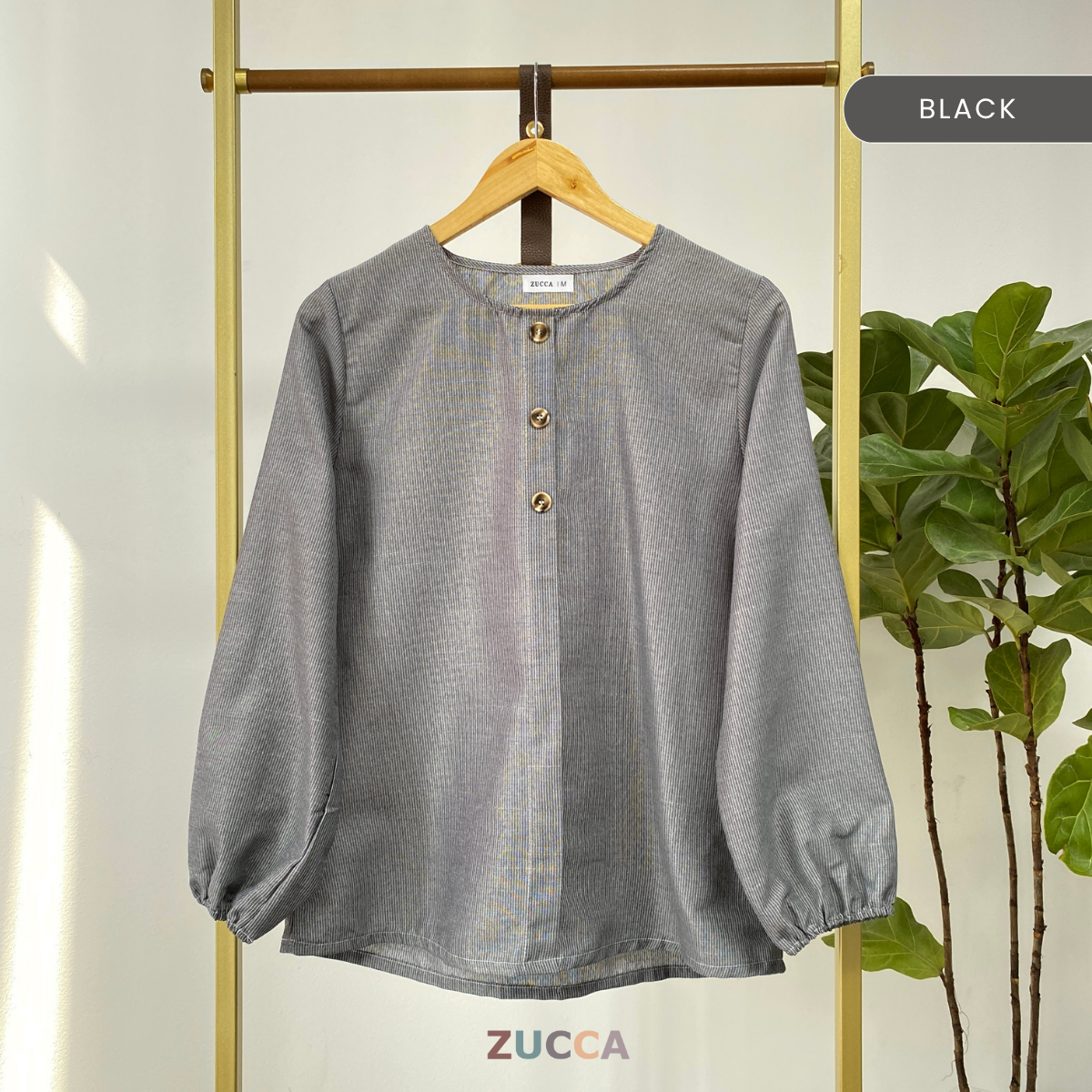 ZUCCA ELARA MINIMALIST FRONT BUTTON DETAIL BLOUSE - MA053