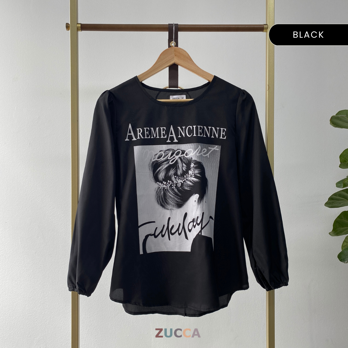ZUCCA RUKA BLOUSEWANITA BERCORAK GRAFIK - MA065