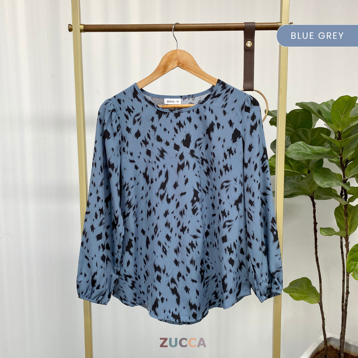 ZUCCA AVIRA ABSTRACT PRINT WOMEN BLOUSE - MA045