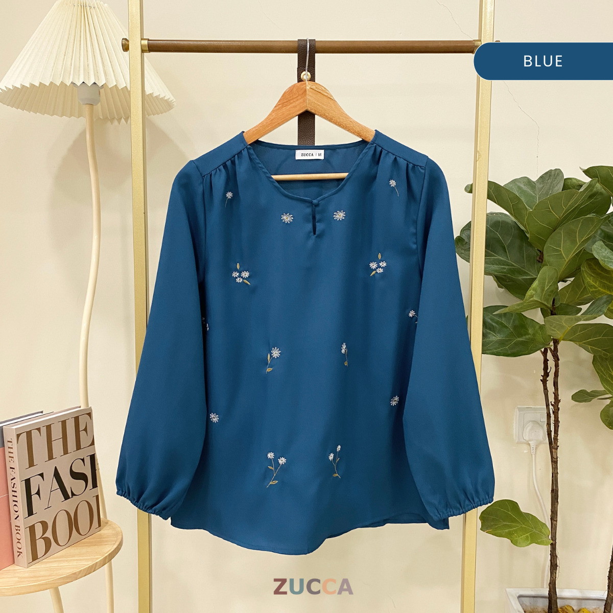ZUCCA WINNY PLEATED SHOULDER WOMEN BLOUSE - MA012