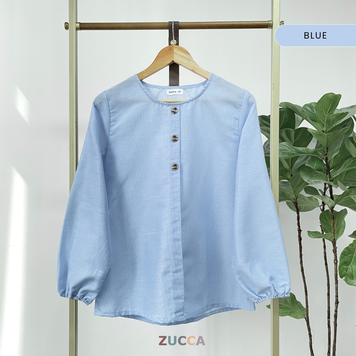 ZUCCA ELARA MINIMALIST FRONT BUTTON DETAIL BLOUSE - MA053