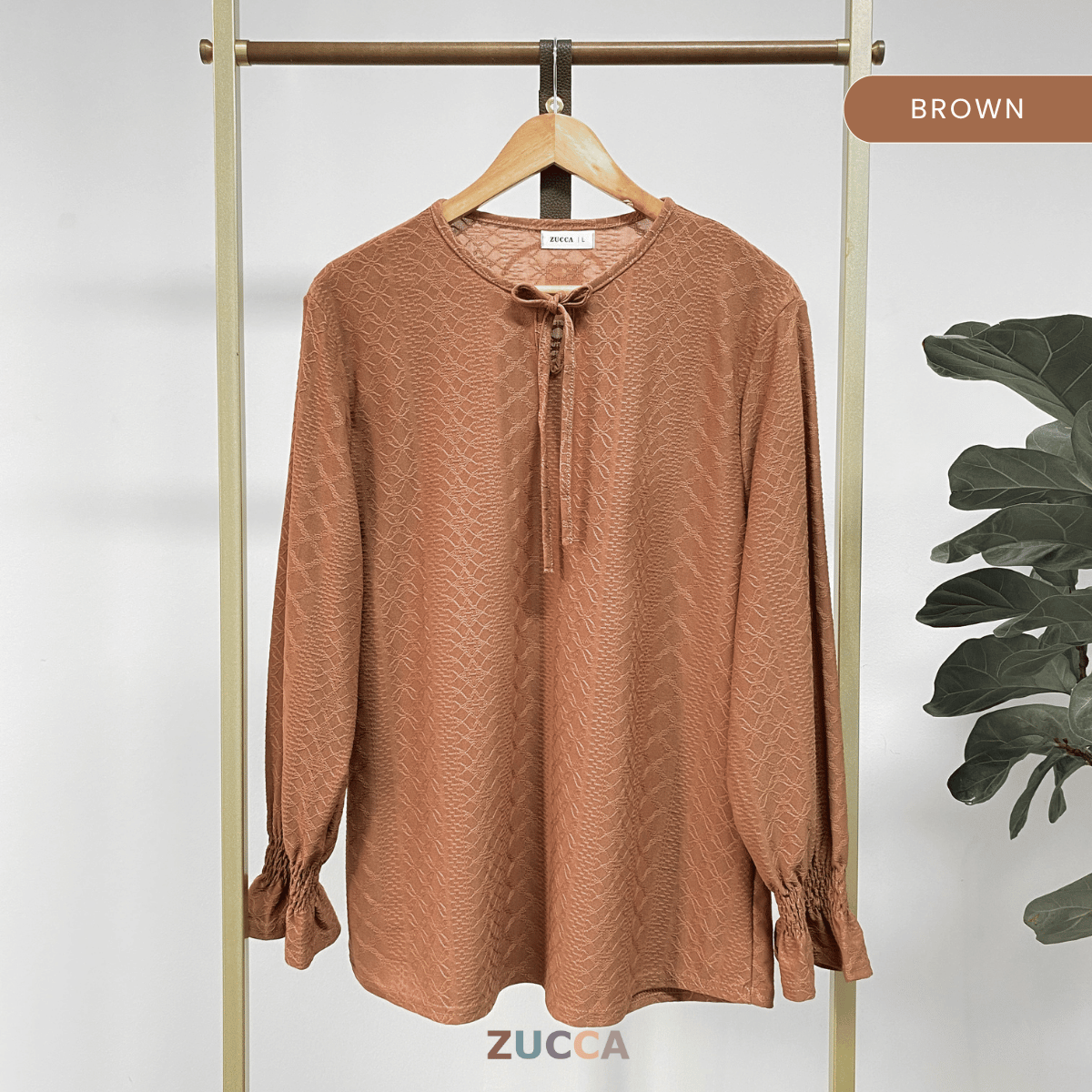 ZUCCA ANAIS BLOUS JACQUARD BERTEKSTUR - DM271