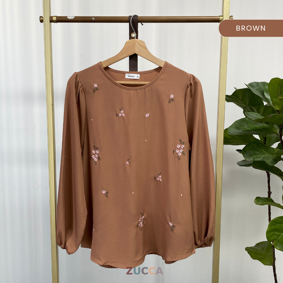 ZUCCA MIRZA FLORAL EMBROIDERY STITCH WOMEN BLOUSE - MA034