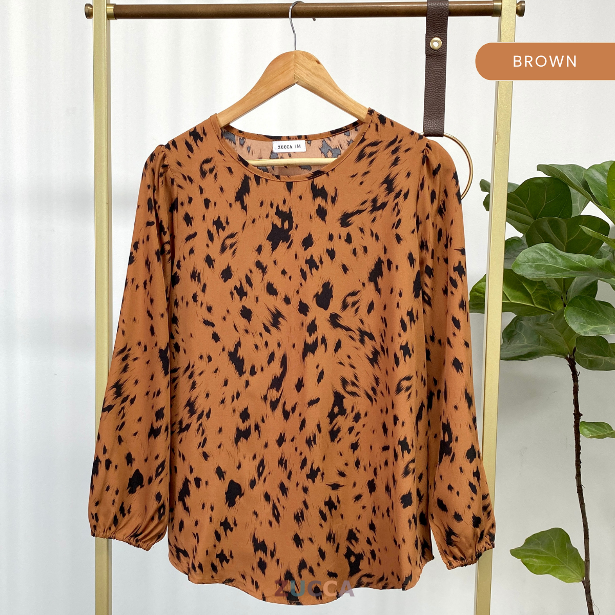 ZUCCA AVIRA ABSTRACT PRINT WOMEN BLOUSE - MA045
