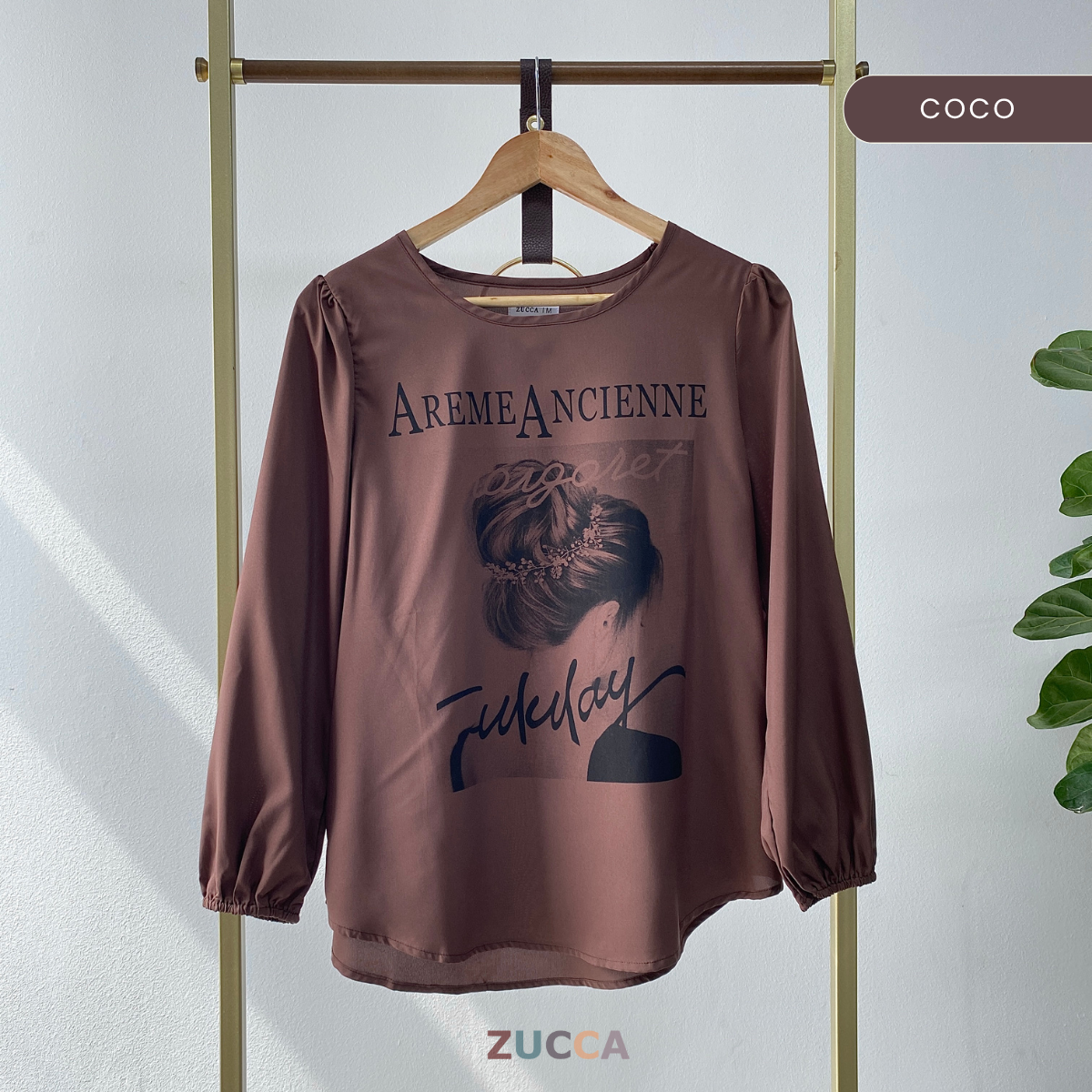 ZUCCA RUKA BLOUSEWANITA BERCORAK GRAFIK - MA065