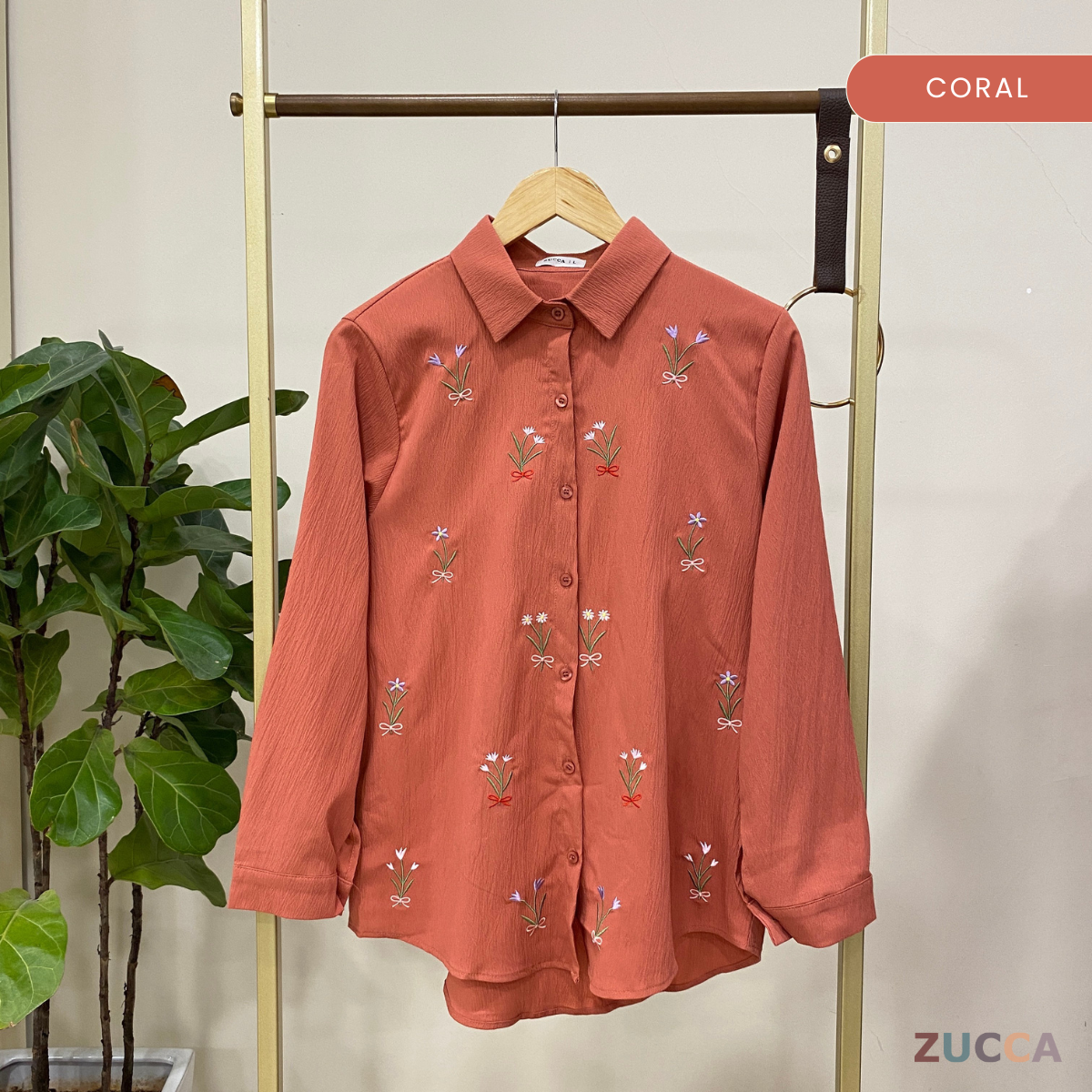 ZUCCA ALYANI BLAUS WANITA SULAMAN BUNGA - DM243 BAJU WANITA