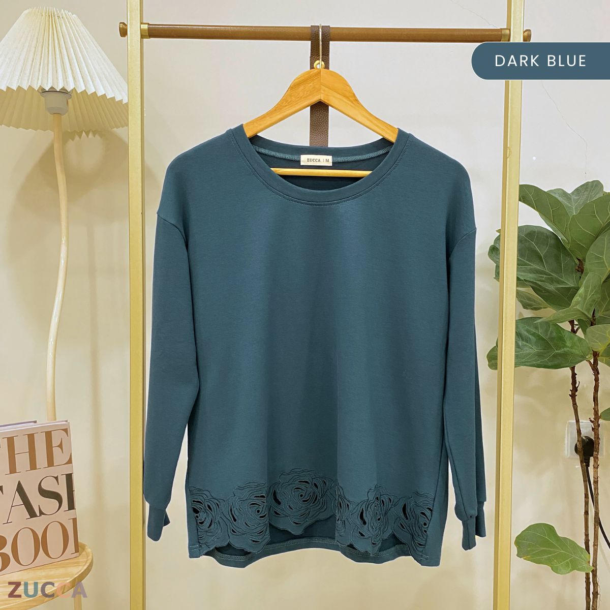 ZUCCA NYLA EMBROIDERY HEM WOMEN BLOUSE - MA018